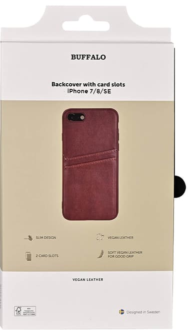 Buffalo Backcover iPhone SE/8/7/6 deksel (brun)