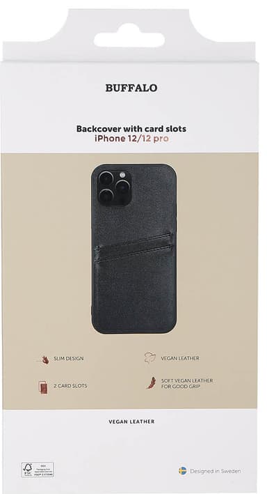 Buffalo Backcover iPhone 12/12 Pro deksel (sort)