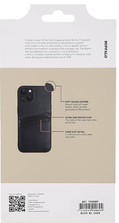 Buffalo Backcover iPhone 13 deksel (sort)