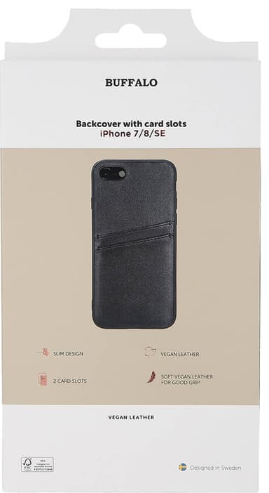 Buffalo Backcover iPhone SE/8/7/6 deksel (sort)