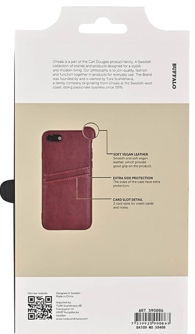 Buffalo Backcover iPhone SE/8/7/6 deksel (brun)
