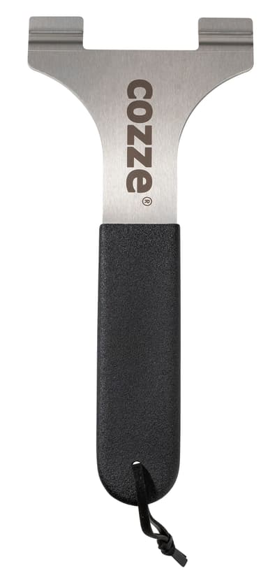 Cozze® vendbar støpejernspanne med bordskåner 330 x 330 mm.