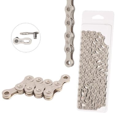 Sykkelkjede 9 Speed 116 ledd Sølv 1/2 x 11/128 inch 116 sections