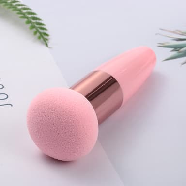 Foundation Sponge Puff Mushroom Head Tørr og våt Makeup Puff Sponge 3 Pack Rosa