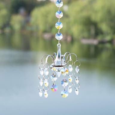 Prisme åttekantede perler Sun Catcher Hengende Ornament Lysekrone Form Klar