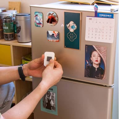 Selvklebende magnetiske firkanter Fleksible klebrige magneter 70 stk Svart