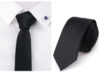 Lite smalt slips for menn Dame Polyester Sort