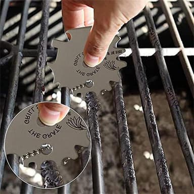 Grillskrapa Rostfritt Stål Svart