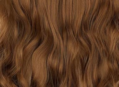 Clip-on langt bølget hår 55 cm Rød blond