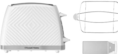 Russell Hobbs Groove brødrister 26391-56 (hvit)