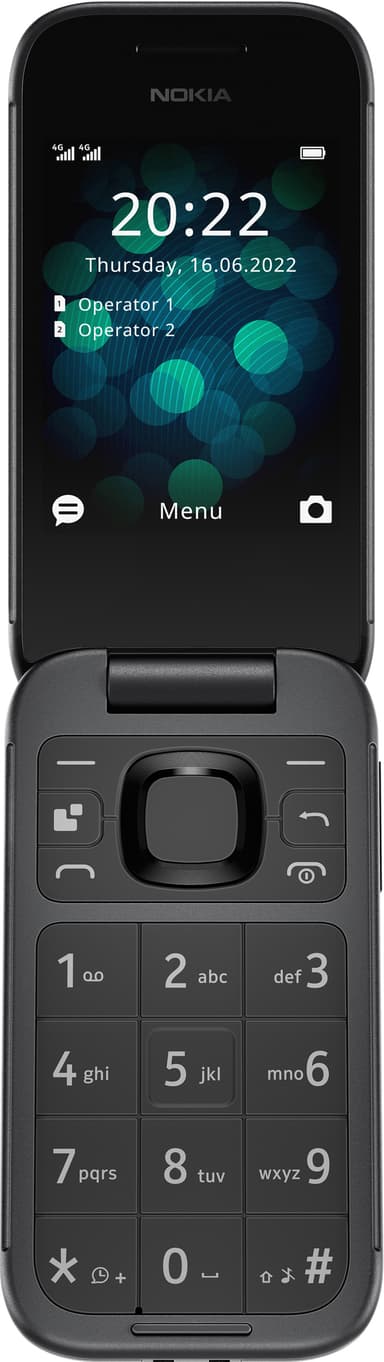 Nokia 2660 Flip mobiltelefon (sort)