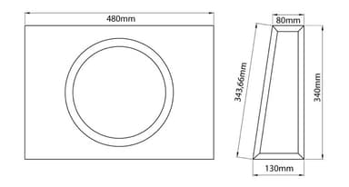 MTX RTF10P Plassbesparende Aktiv subwoofer med innebygd D-klasse forsterker