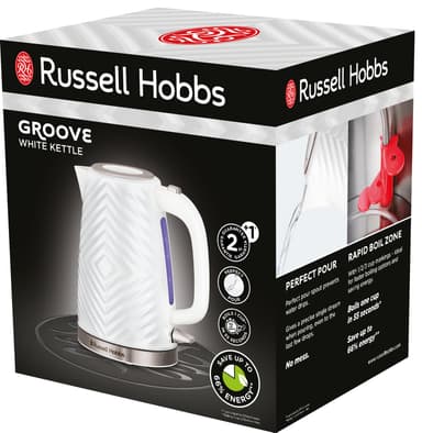 Russell Hobbs Groove vannkoker 26381-70 (hvit)