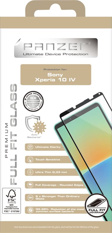 Panzer Full-Fit skjermbeskytter til Sony Xperia 10 IV