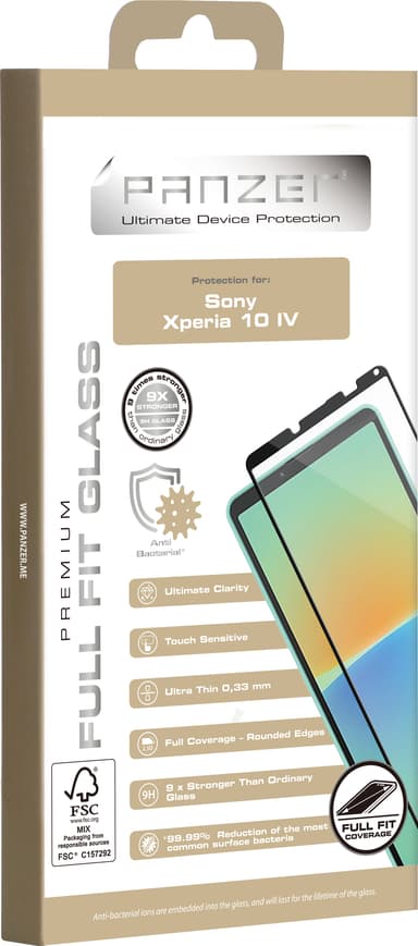 Panzer Full-Fit skjermbeskytter til Sony Xperia 10 IV