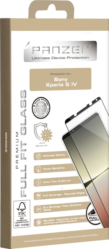 Panzer Full-Fit skjermbeskytter til Sony Xperia 5 IV