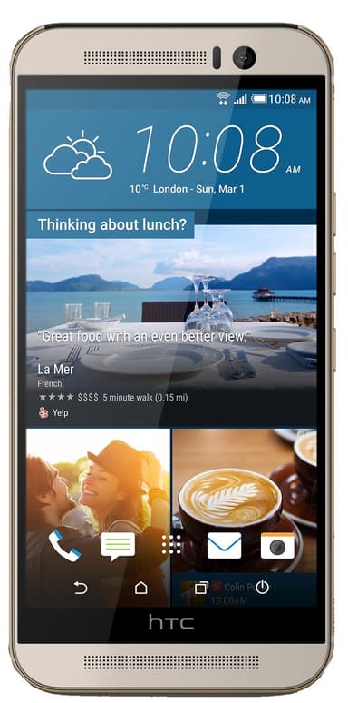 HTC One M9 smarttelefon (gull/sølv)