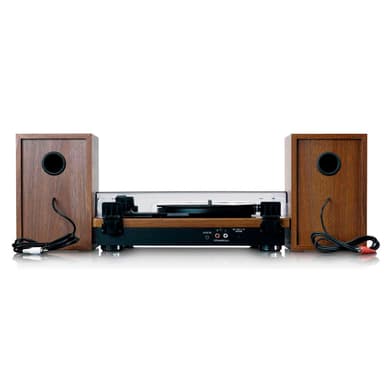 Lenco LS-100 platespiller med høyttalere (teak) - Elkjøp | Elkjøp