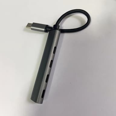 4 Port Usb3.1 til Usb2.0 Hub med Type-C hann til USB 2.0 hunnadapter Sølvgrå