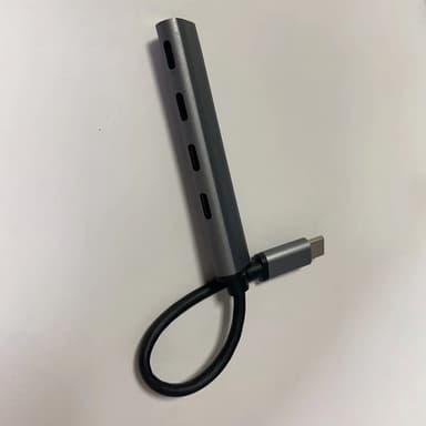 4 Port Usb3.1 til Usb2.0 Hub med Type-C hann til USB 2.0 hunnadapter Sølvgrå