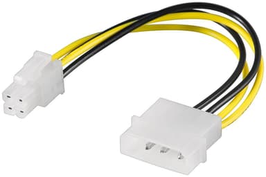 PC strømkabel/adapter  5,25 tommer hann til ATX12 P4  4-pinners