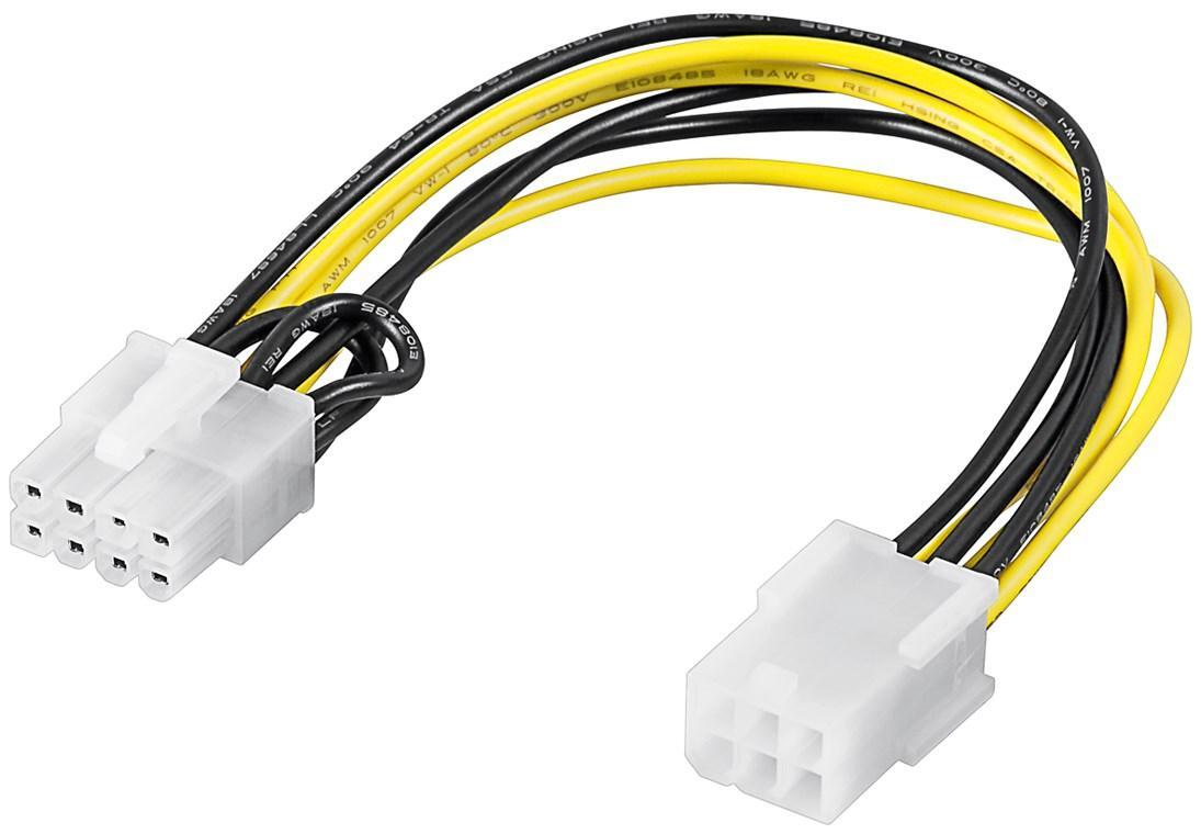 Goobay Strømkabel/adapter for PC-grafikkort  PCI-E/PCI Express  6-pinners til 8-pinners