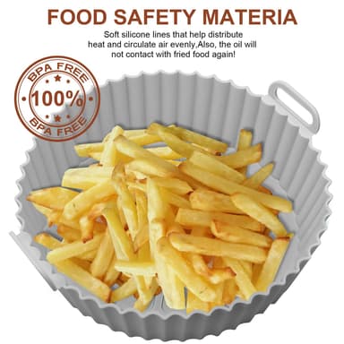 Silikonform til Air Fryer 17,5 cm Grå 3.6-7.2 l