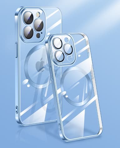 Telefonveske med Lens Protector MagSafe ladestøtte Blå iPhone 12 Pro