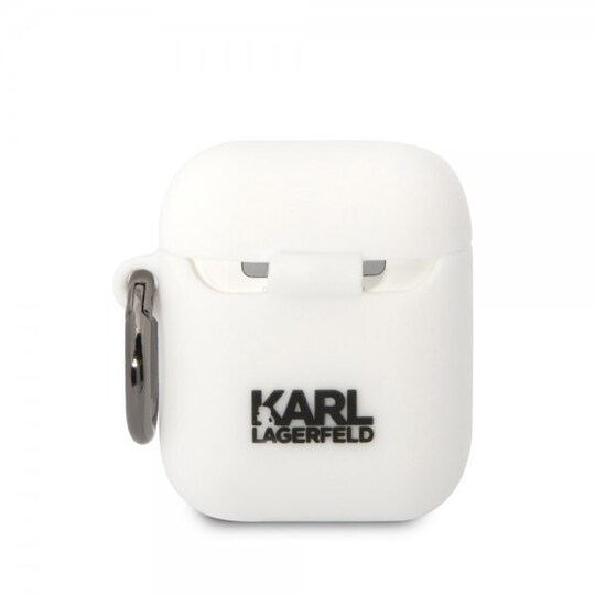 Karl Lagerfeld AirPods 1/2 Deksel 3D Logo Hvit