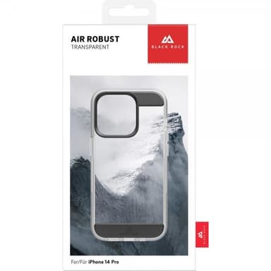 Black Rock iPhone 14 Pro Deksel Air Robust Case Svart Klar