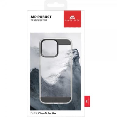 Black Rock iPhone 14 Pro Max Deksel Air Robust Case Svart Klar