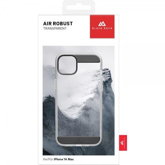 Black Rock iPhone 14 Plus Deksel Air Robust Case Svart Klar