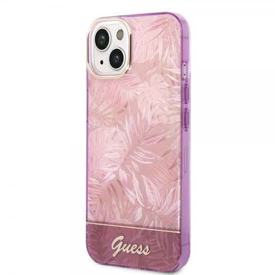 Guess iPhone 14 Plus Deksel Jungle Rosa