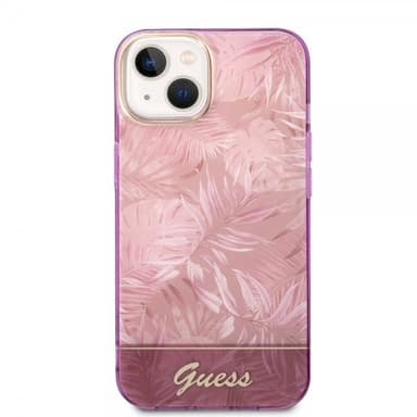Guess iPhone 14 Plus Deksel Jungle Rosa