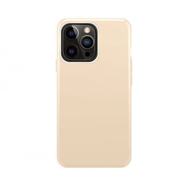 XQISIT iPhone 14 Pro Max Deksel Silicone Case Sand