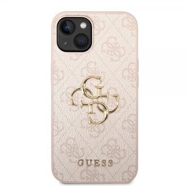 Guess iPhone 14 Plus Deksel Big Metal Logo Rosa