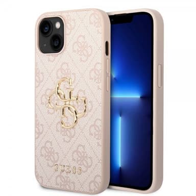 Guess iPhone 14 Plus Deksel Big Metal Logo Rosa