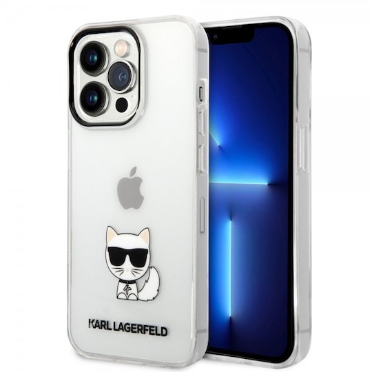 Karl Lagerfeld iPhone 14 Pro Max Deksel Printed Choupette Transparent