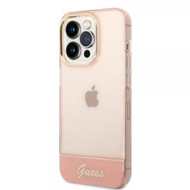 Guess iPhone 14 Pro Deksel Translucent Rosa