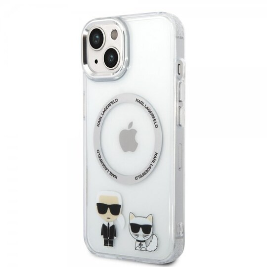 Karl Lagerfeld iPhone 14 Deksel Karl & Choupette MagSafe Transparent