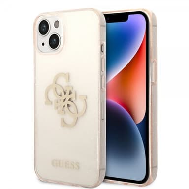 Guess iPhone 14 Plus Deksel Full Glitter Gull