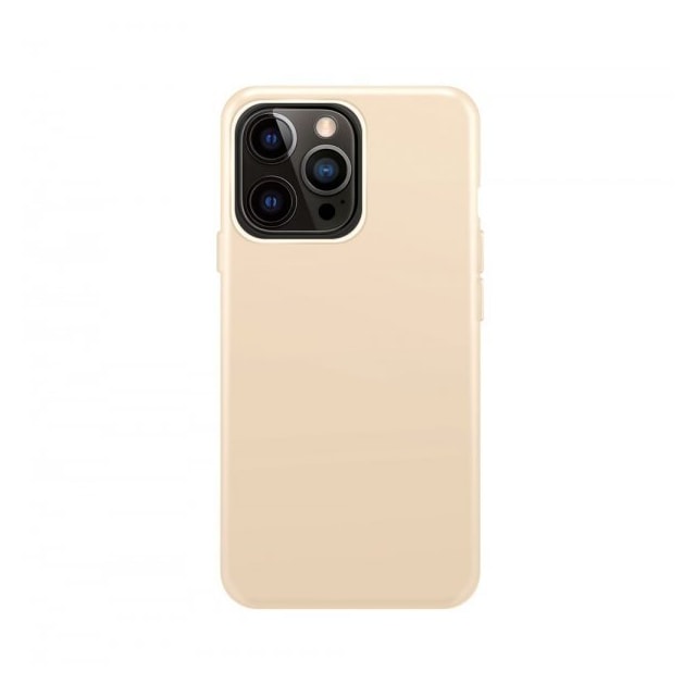XQISIT iPhone 14 Pro Deksel Silicone Case Sand