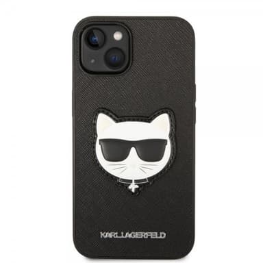 Karl Lagerfeld iPhone 14 Plus Deksel Saffiano Choupette Svart