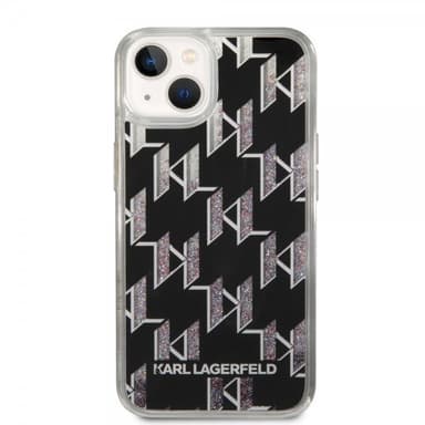 Karl Lagerfeld iPhone 14 Plus Deksel Liquid Glitter Monogram Svart