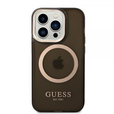 Guess iPhone 14 Pro Deksel Translucent MagSafe Svart