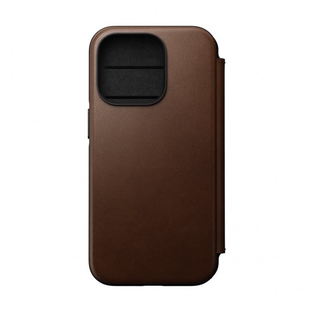 NOMAD iPhone 14 Pro Etui Modern Leather Folio Brun