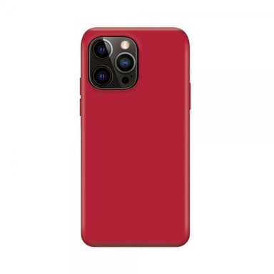 XQISIT iPhone 14 Pro Max Deksel Silicone Case Rød