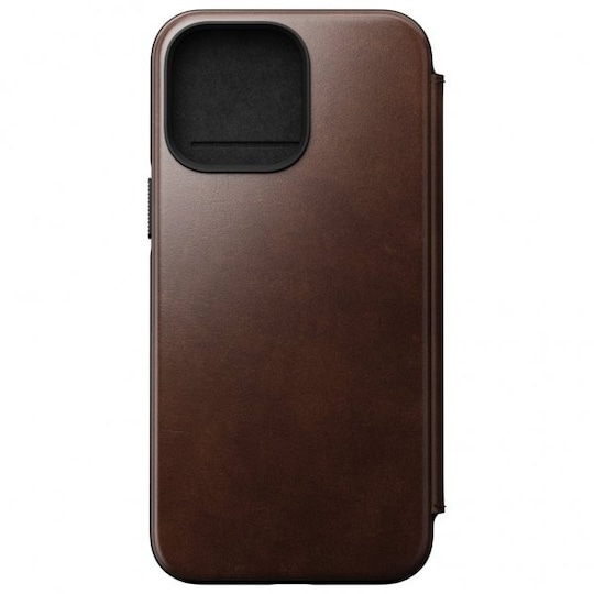 NOMAD iPhone 14 Pro Max Etui Modern Leather Folio Horween Rustic Brown
