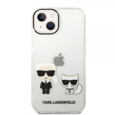 Karl Lagerfeld iPhone 14 Plus Deksel Karl & Choupette Gradient Vit
