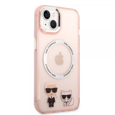 Karl Lagerfeld iPhone 14 Plus Deksel Karl & Choupette MagSafe Rosa